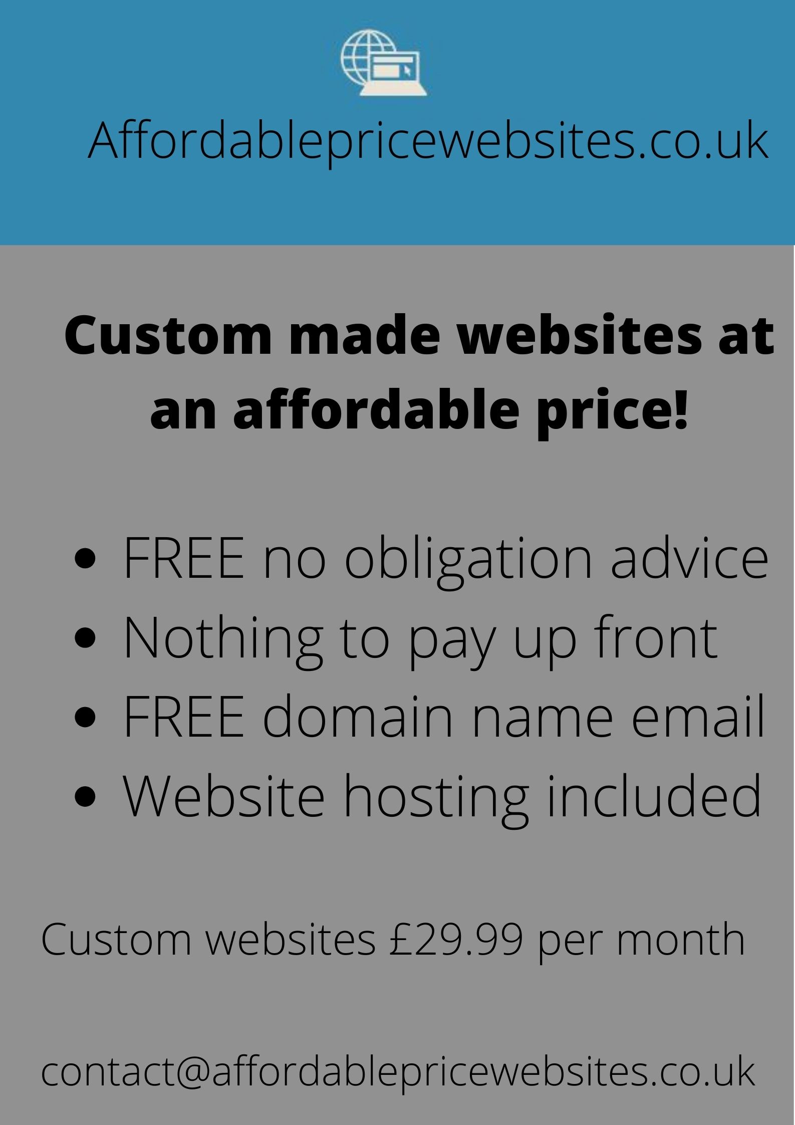 low cost web design